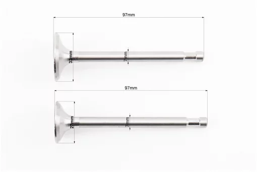Клапан впускний (h-97; D-32; d-7), випускний (h-97; D-27; d-7) к-кт 14шт у зборі R175A/R180NM, FIX-209430