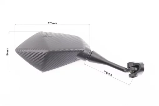 Дзеркала к-кт на мотоцикл "призма" під два болта, карбон (ССС - знак якості), від 5шт -10%, FIX-337494