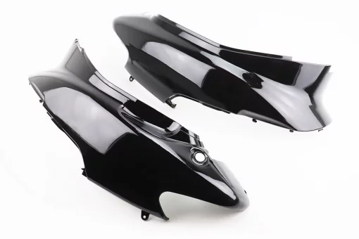 Honda DIO AF-34 пластик - к-кт крашеные 5 деталей (голова под диск. тормоз с крышкой лючка), ЧЕРНЫЙ, FIX-329831