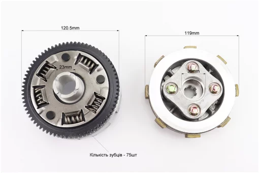 BOXER BM/ВМX 150cc Сцепление, маховик в сборе (4 болта, маховик 75зуб.) "PF551403", FIX-358413