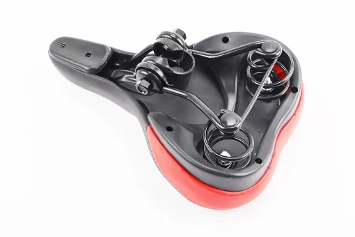 Сидіння MTB 255x170мм, чорно-червоне AFT-47, FIX-209402