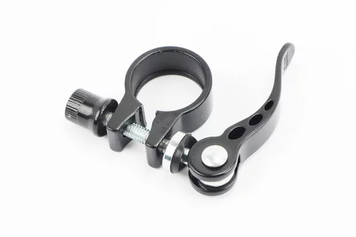 Затискач (хомут) труби сидіння MTB 28,6мм, кріпл. ексцентрик, алюмінієвий, чорний, FIX-209495