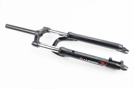 Вилка 27,5" амортизаційна, без різьби 1-1/8" (28,6мм), шток 200мм, з ходом 80мм, Disk-brake, M Lockout, чорна FRK-27, FIX-209513