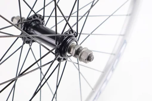 Колесо 26" переднє V-brake, обід "крапля" алюмінієвий, втулка 14Gx36H, сіре кріпл. гайка, "GRAVITY", FIX-209540