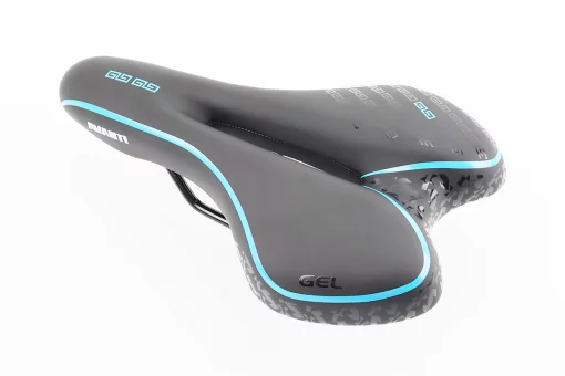 Сидіння MTB 270x160мм, чорно-синє "GEL" SD-523, FIX-209621