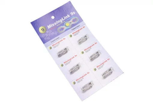 Замок ланцюга MTB 9зв. на блістері (6шт к-кт), сріблястий, FIX-411596