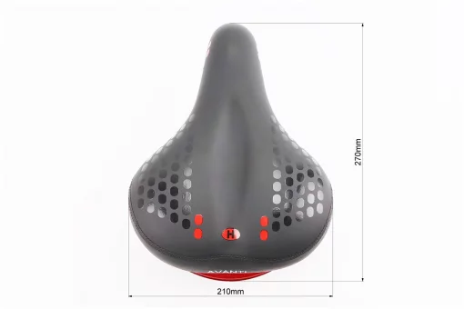 Сидіння ХВЗ 270х210мм, чорне стоп сігналом A-1, FIX-209340