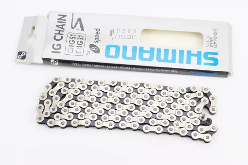 Цепь приводная 1/2х3/32х116L 7/8 скоростей, серебристо-чёрная IG 51, FIX-404305