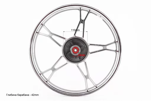 Диск передний литой 1,2-17" DELTA, серебристый (ось 10мм), FIX-318039