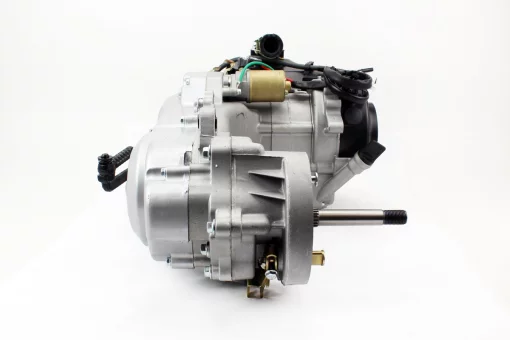 Двигатель скутерный в сборе 4Т-80куб (длинный вариатор, длинный вал) + карбюратор, коммутатор, катушка зажигания, фильтр