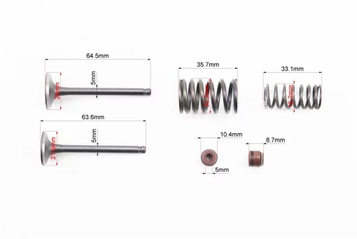 Клапан впуск., вып. полный к-кт (клапан, сальник, пружина, сухарь) 150cc, FIX-310908