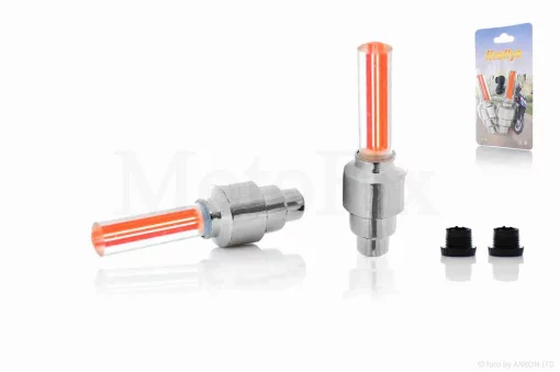 Ковпачок на ніпель світиться (пара, червоні) "Fireflys", QT-003320