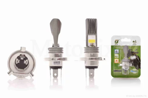 Лампа фари діодна H4 9-85V 6000K 2 кристали "RTD", QT-028287