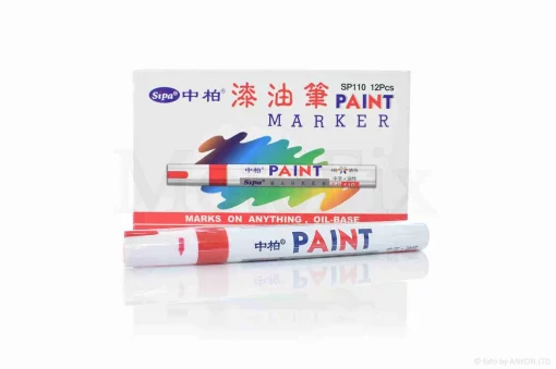 Маркер для нанесения надписей на покрышки красный, QT-022281