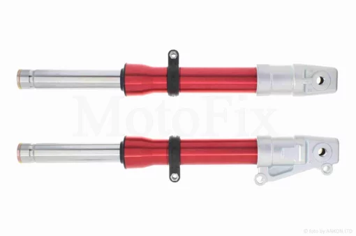 Амортизаторы передние (перья) DIO ZX диск, гидравлика, шток d27 "LIPAI" (красные), QT-005160