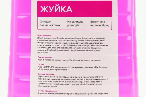 Жидкость для чистки стекол летняя (в бачок омывателя), "Жуйка" 4L, FIX-209583