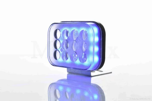 Фара додаткова діодна, прямокутна, 100-72mm, 12-80W, IP67, біле/жовте світло #LPS-2173, QT-003480