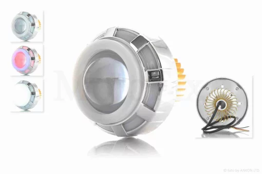 Модуль у фару діодний D89, біле світло, червоний габарит, стробоскоп #18126_, QT-030533