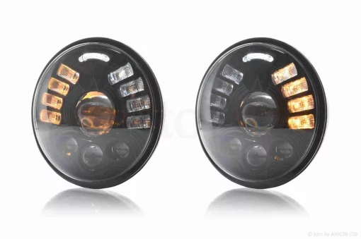 Фара мото діодна, кругла, D144, H4 #C200-B-2L1_, QT-012003