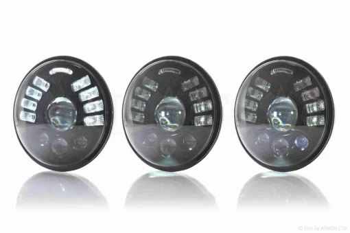 Фара мото діодна, кругла, D144, H4 #C200-B-2L1_, QT-012003