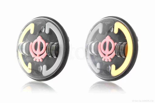 Фара мото діодна, кругла, D177, H4 #C134-1S2_, QT-012007