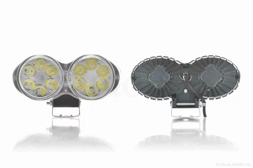 Фара додаткова діодна, подвійна, 12 діодів #LPS-2172, QT-019109