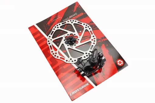 Гальмо Disk-brake переднє (F160/R140мм)+диск 160мм, кріпл. 6 болтів, чорне DSC310, FIX-209718