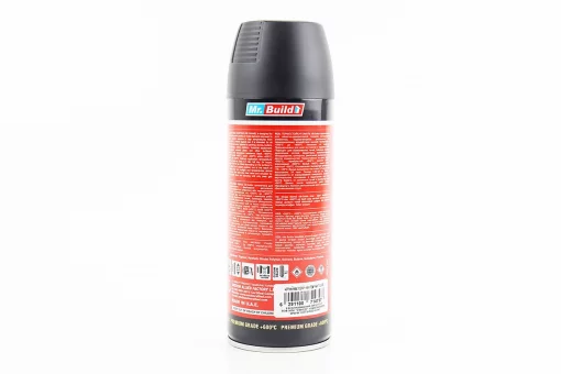 Краска акриловая жаростойкая 600&deg;C, "ЧЕРНЫЙ МАТОВЫЙ", Аэрозоль 400ml, FIX-209742