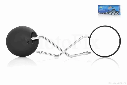 Дзеркала Delta M10 R+R круглі, чорні "LIPAI", QT-008554