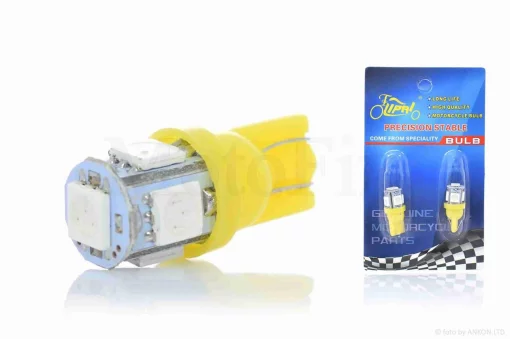 Лампи діодні поворотів безцокольні T15 5 кристалів, 2шт, жовті "LIPAI", QT-011498