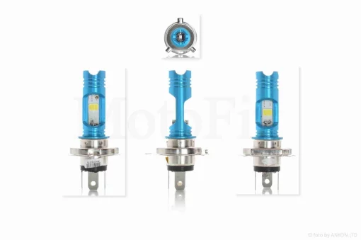 Лампа фари діодна H4 12V 35/35W 3 кристали, QT-021220