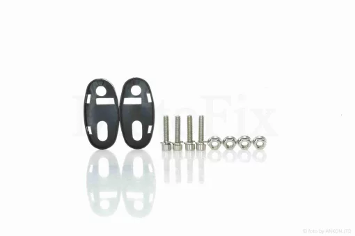 Зеркала мото с диодными повторителями поворота карбон, два болта #173, QT-023812