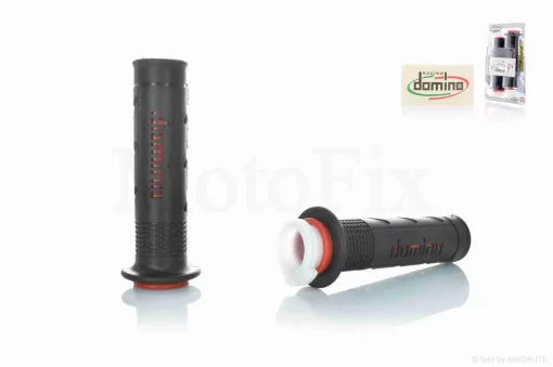 Грипси (ручки керма) універсальні #3 "DOMINO" (чорно-жовтогарячі), QT-022161