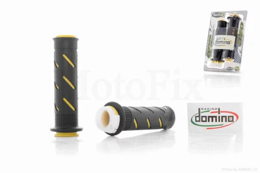 Грипси (ручки керма) універсальні #3 "DOMINO" (чорно-жовті), QT-022164