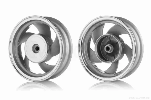 Диск колеса задний 10"-2.50 литой, 19 шлицов, 5 спиц, барабан 110mm (пропеллер), QT-006599