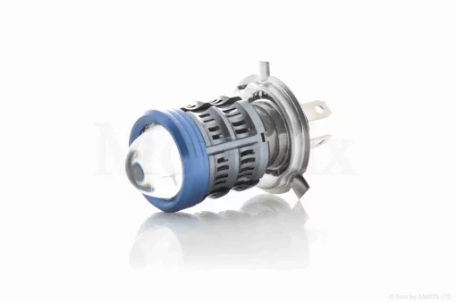 Лампа фары диодная H4 12-85V, 12W белый/желтый, линза, D34 "LIPAI", QT-035655