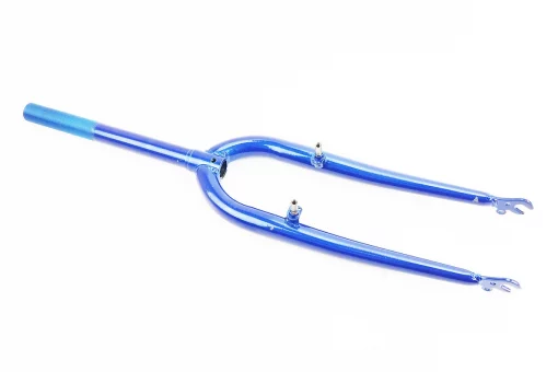 Вилка 24" с резьбой 1" (25,4мм), шток 240мм, V-brake, синяя, FIX-208971