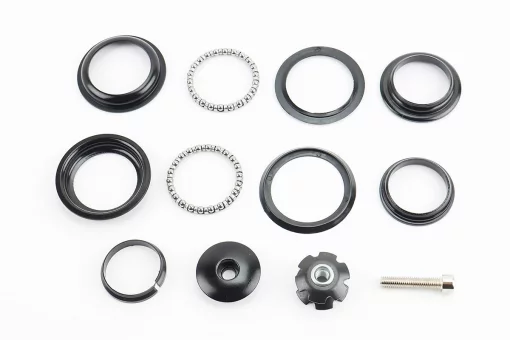 Кермова колонка 1-1/8" (44/28,6x44/30) безрізьбової вилки, напівінтегровані, чорні KL-B411, FIX-411029