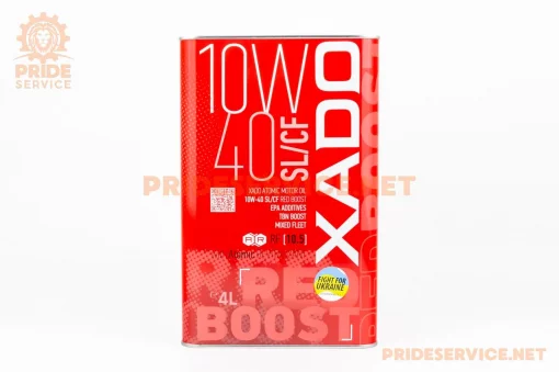 Масло 4T 10W-40 полусинтетическое универсальное "ATOMIC OIL SL/CF RED BOOST" 4L metal (XA26244), МОТОХІМІЯ, YQ-304827