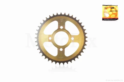 Зірка трансмісії задня 4-90/64, d58, D214 520-41T CG250 "KDMOT" (gold/black), QT-035872