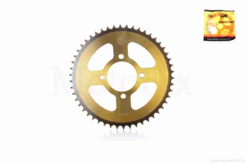 Звезда трансмиссии задняя 4-78/55, d58, D206 428-50T JD125 "KDMOT" (gold/black), QT-035874