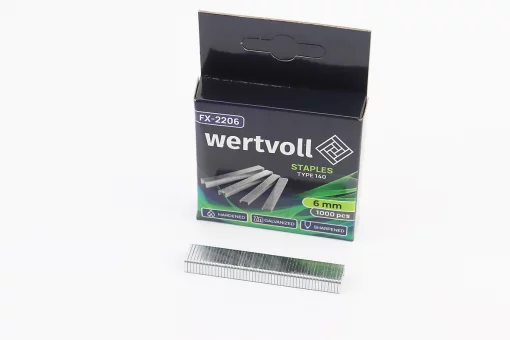 Скоби загартовані 6мм/10,6x1,25мм, R140, к-кт 1000шт FX-2206, FIX-703248