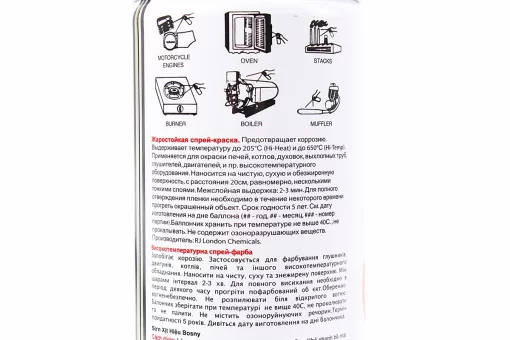 Краска акриловая жаростойкая 400&deg;F, №0021 "СИНИЙ", Аэрозоль 400ml, FIX-304236