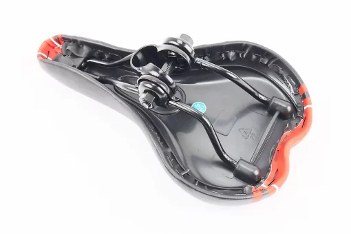 Сидіння MTB 260x150мм, чорно-червоне GW605B, FIX-210332