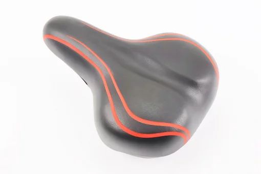 Сидіння ХВЗ 260x180мм, чорно-червоне VD837A-08, FIX-210338