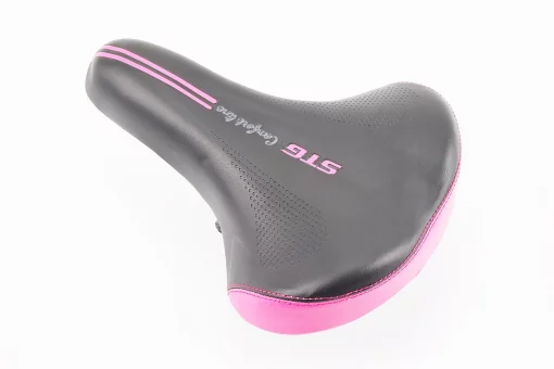 Сидіння MTB 250x180мм, чорно-рожеве VD850B, FIX-210339