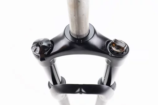 Вилка 24" амортизационная, без резьбы 1-1/8" (28,6мм), шток 195мм, с ходом 80мм, Disk-brake, чёрная (возможны царапины),