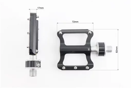 Педали MTB 9/16" (82x72x17mm) алюминиевые быстросъёмные, пром-подшипник (6*13*5), чёрные K-349F, FIX-210360