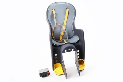 Сиденье для перевозки детей до 22кг пластмассовое заднее, крепл. быстросъёмное, трехточечный ремень безопасности, BQ-7-1,