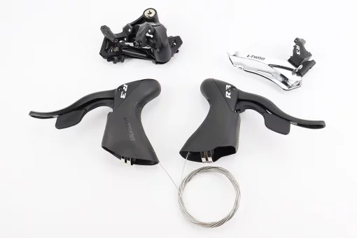 Комплект перемикання (групсет) 2x8 швидкостей, чорні R3, 4 деталі, FIX-210410